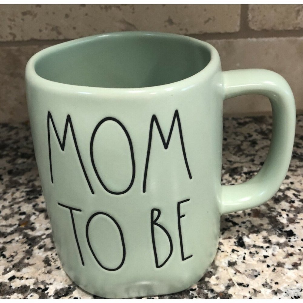 New RAE DUNN Gift Green Mug Mom To Be‎ Farmhouse